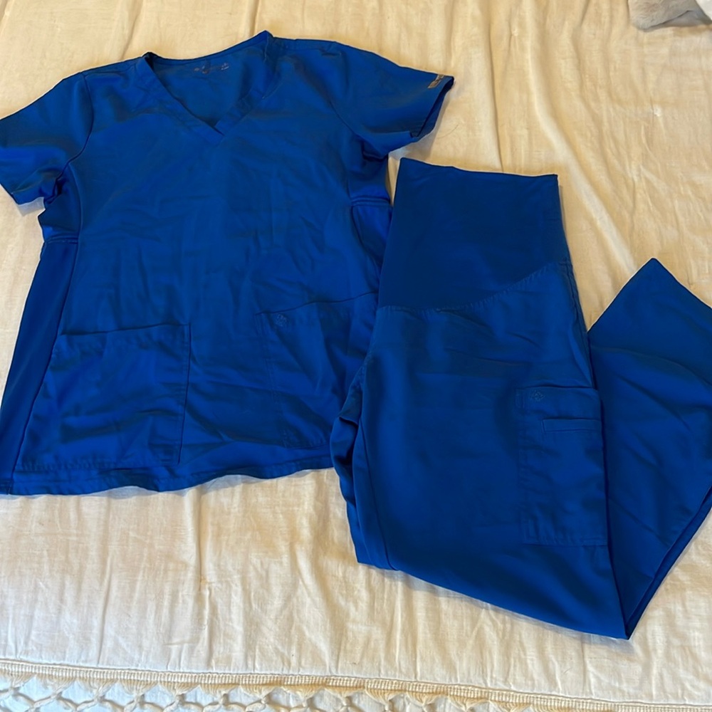 Med Couture Maternity Royal Blue Scrubs